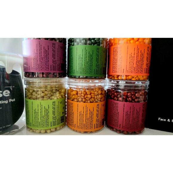 Wakse Botanicals At Home Wax Kit Face & Body~ 6 Sm Tubs + Large Peach Tub 12.8oz - Picture 7 of 10